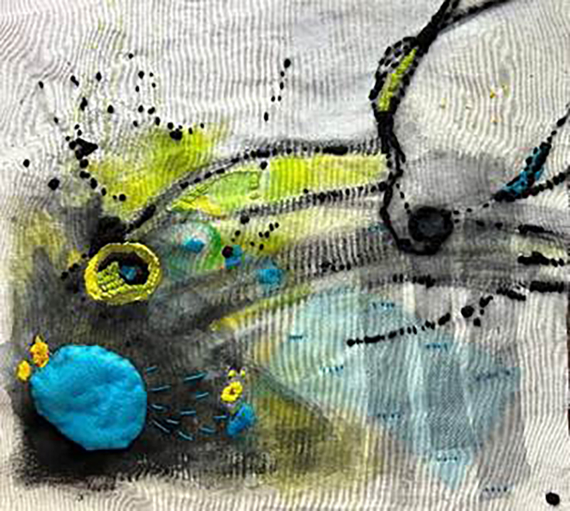 Eumelia Castro Galaxy I, 2024 21" x 21" Art Textile