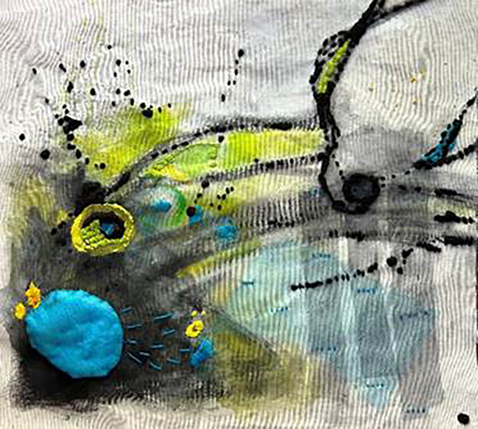 Eumelia Castro Galaxy II, 2024 21" x 21" Art Textile